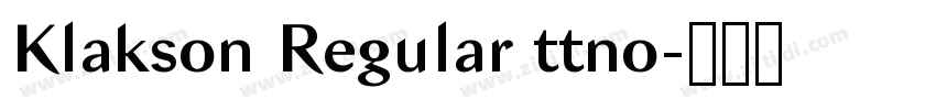 Klakson Regular ttno字体转换
